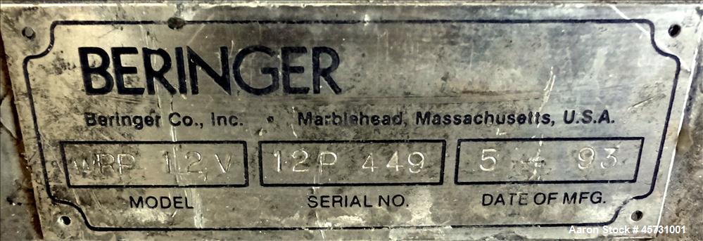 Used 6" Water Ring Pelletizing Line