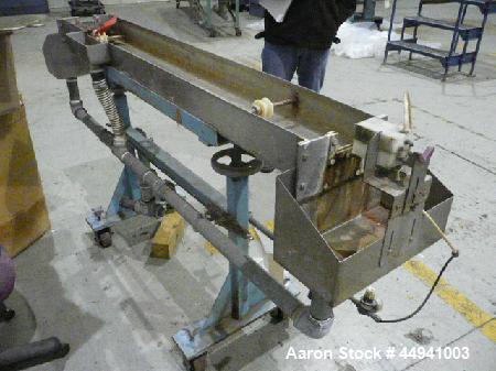 Used Killion Lab Pelletizing Line consisting of:  (1) Killion 1.25" diameter single screw extruder, approximately 30 to 1 L/D ratio.  (3) Zone electrically heated, air cooled barrel.  Gearbox is driv...