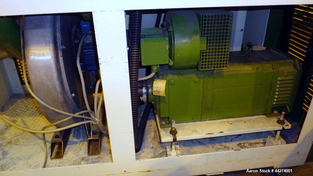 Used Macchi Recotrim Trim & Film Waste Pelletizing Line, Model ES40. Consisitng of: (1) 35mm Single screw extruder, approximate 19.2 L/D ratio. Electrically heated, air cooled 2 zone non-vented barre...