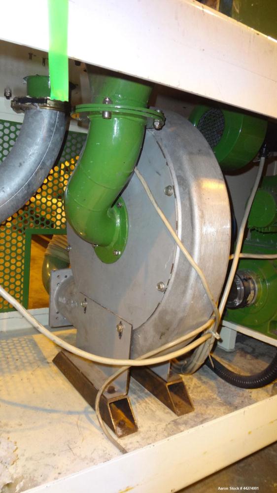Used Macchi Recotrim Trim & Film Waste Pelletizing Line, Model ES40. Consisitng of: (1) 35mm Single screw extruder, approximate 19.2 L/D ratio. Electrically heated, air cooled 2 zone non-vented barre...