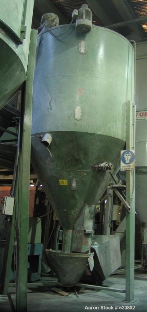 USED: Prealpina granulating extrusion line. (1) Single screw extruder,type TR80, diameter 3.15" (80 mm), L/D 34, screen changer, spaghettidie head. Includes feeding unit, vacuum pump, cooling bath, c...