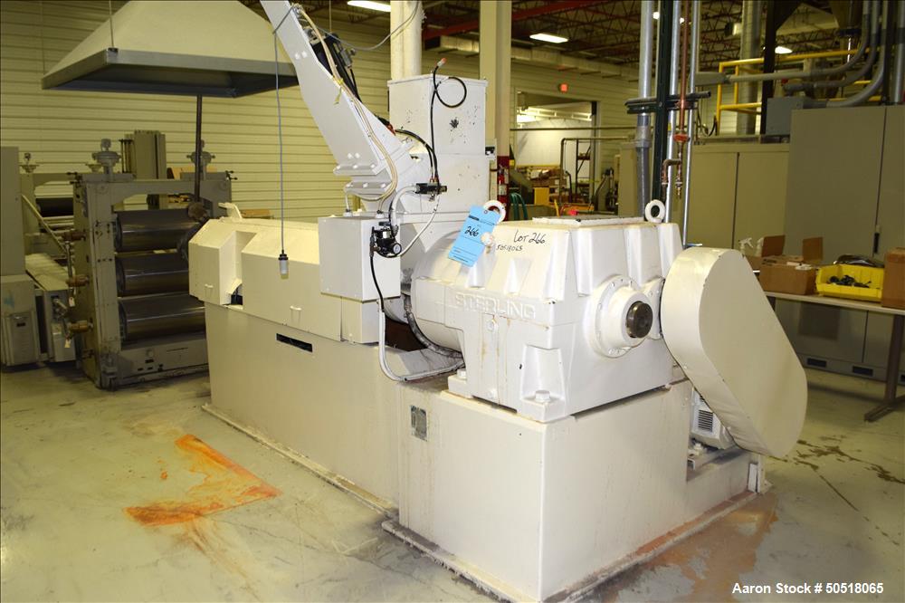 Used- Sterling 3.5" Single Screw Extruder