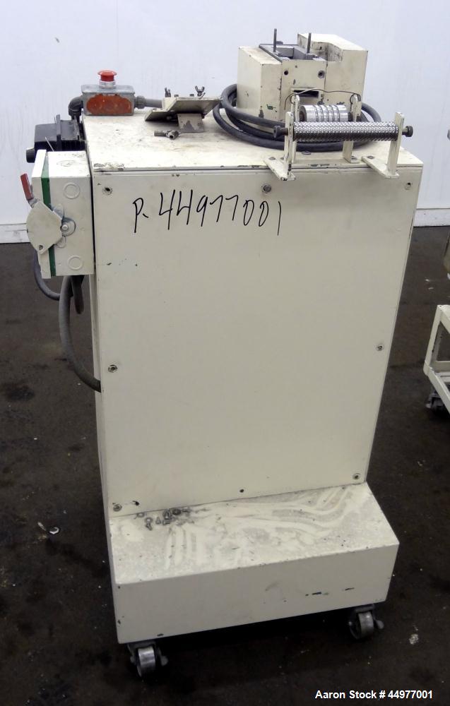 Used Wayne Machine Pelletizing Line consisting of:  (1) Wayne Machine 1-1/2" single screw extruder. Approximately 24 to 1 L/D ratio. Electrically heated, air cooled top vented barrel. Water cooled fe...