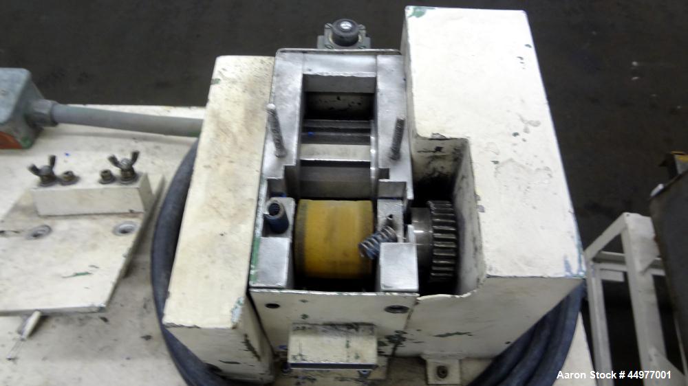 Used Wayne Machine Pelletizing Line consisting of:  (1) Wayne Machine 1-1/2" single screw extruder. Approximately 24 to 1 L/D ratio. Electrically heated, air cooled top vented barrel. Water cooled fe...