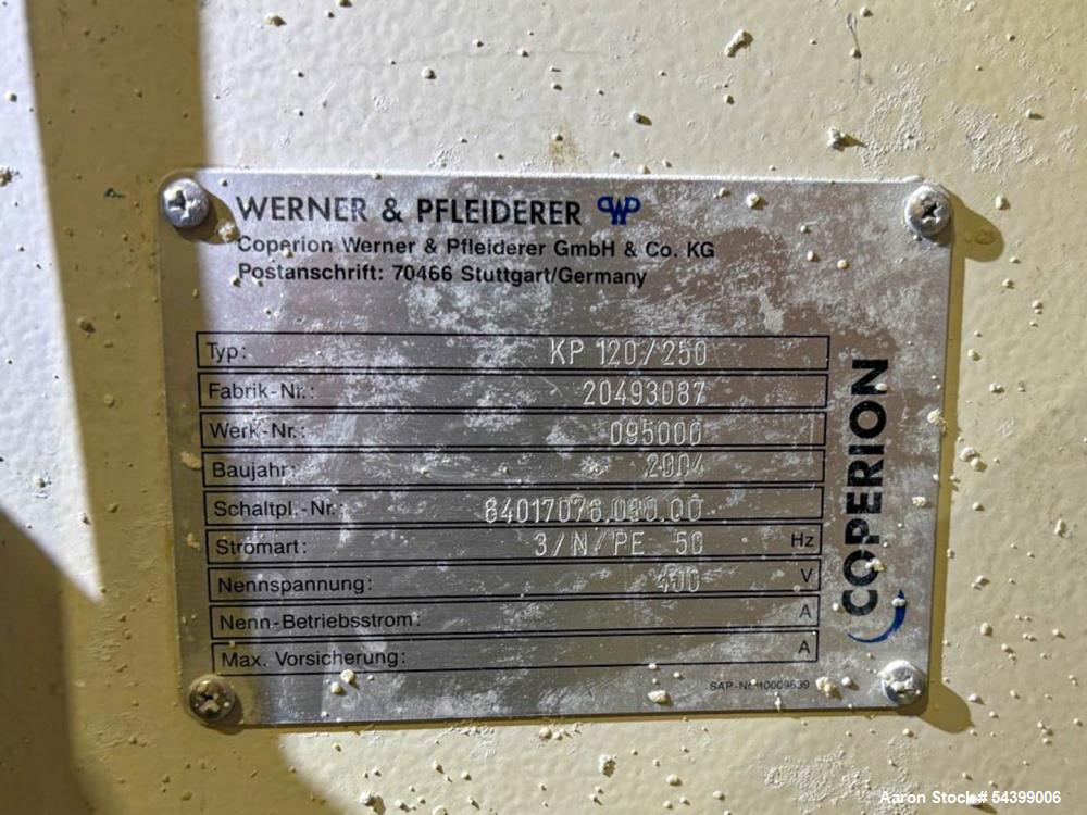 Used Krupp Werner & Pfleiderer KP-120/250 KombiPlast Compounder with ZS-B 120 Side Feeder