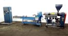 Used APV Single Screw Pelletizing Line Consisting Of: (1) APV 1-1/2” single screw extruder, 30 to 1 L/D ratio. Electrically heated, air cooled 4 zone, side vented barrel with vacuum pump. Water coole...