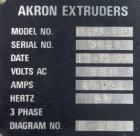 Used Akron Pelletizing Line Consisting Of: (1) Akron 1-1/2