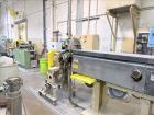 Used HPM Single Screw Pelletizing Line Consisting Of: (1) HPM 3-1/2'' single screw extruder, Model 3.5TMC, Serial # 88342. Approximately 40 to 1 L/D ratio. Electrically heated, air cooled 6 zone side...