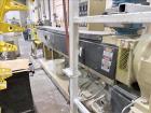 Used HPM Single Screw Pelletizing Line Consisting Of: (1) HPM 3-1/2'' single screw extruder, Model 3.5TMC, Serial # 88342. Approximately 40 to 1 L/D ratio. Electrically heated, air cooled 6 zone side...