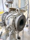 Used HPM Single Screw Pelletizing Line Consisting Of: (1) HPM 3-1/2'' single screw extruder, Model 3.5TMC, Serial # 88342. Approximately 40 to 1 L/D ratio. Electrically heated, air cooled 6 zone side...