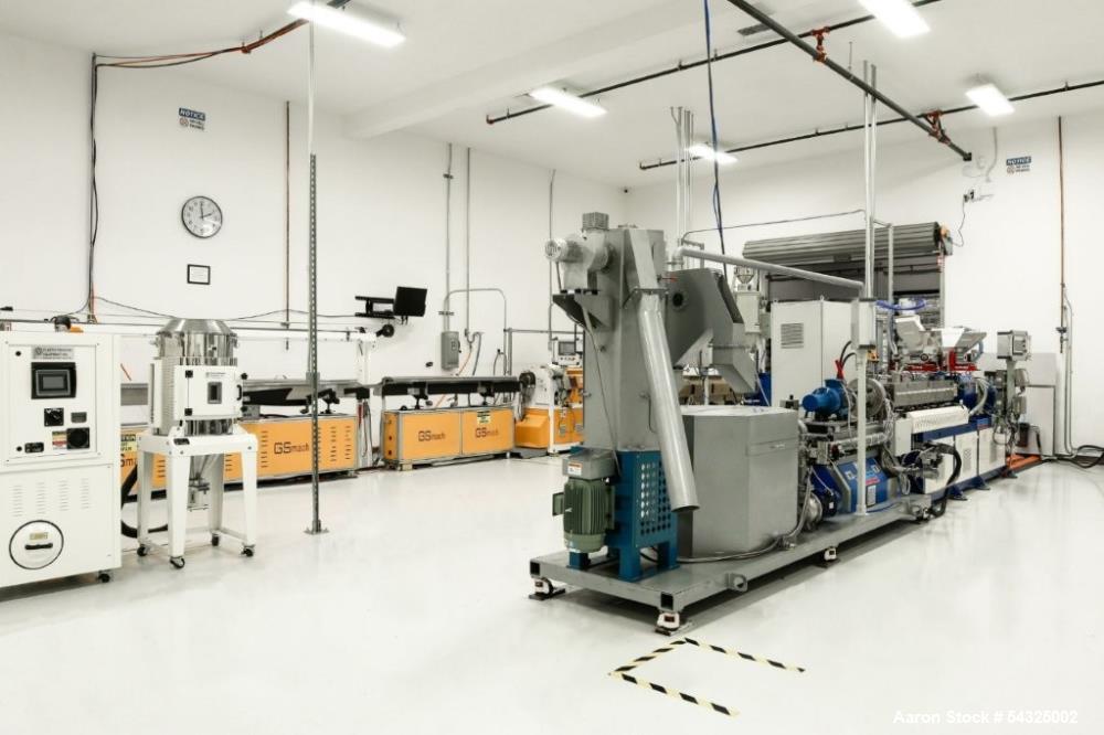 Used 35mm Zhangjiagang Twin Screw Pelletizing Extrusion Line with Underwater Pelletizer for Bioplastics & Compounding