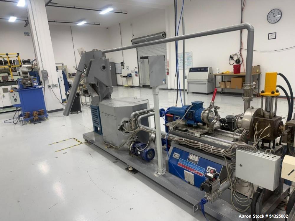 Used 35mm Zhangjiagang Twin Screw Pelletizing Extrusion Line with Underwater Pelletizer for Bioplastics & Compounding