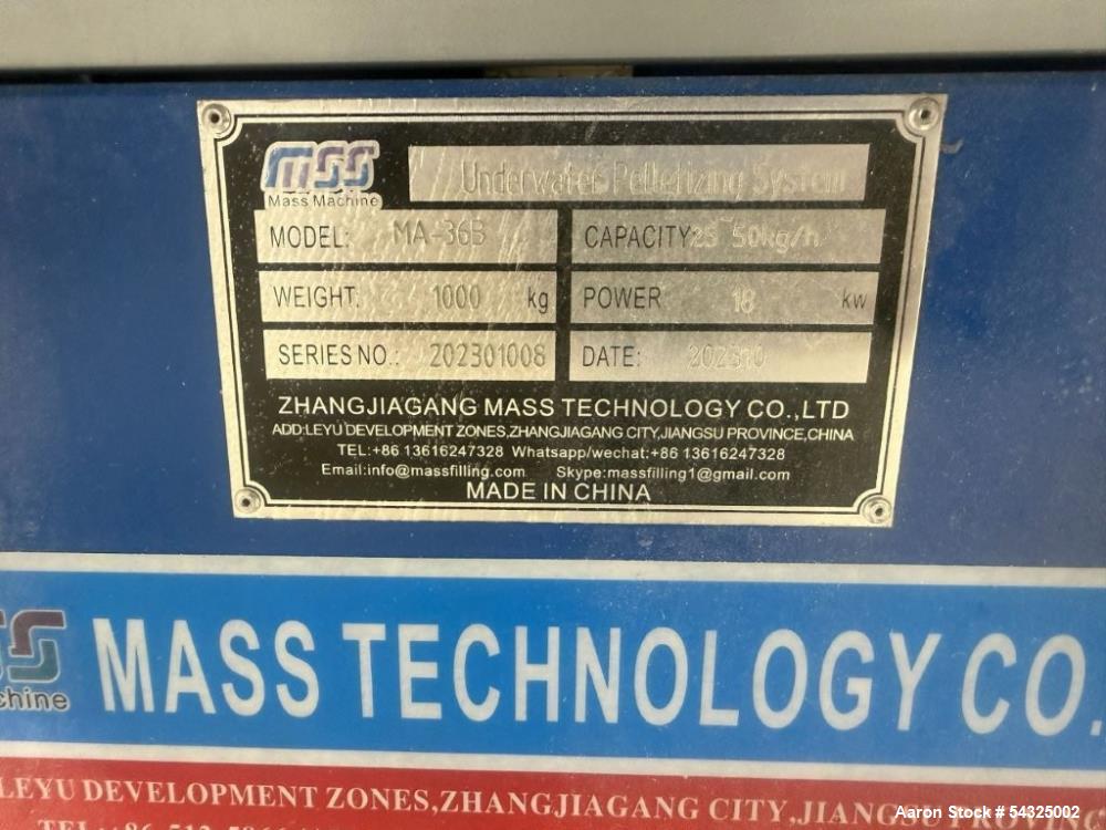 Used 35mm Zhangjiagang Twin Screw Pelletizing Extrusion Line with Underwater Pelletizer for Bioplastics & Compounding