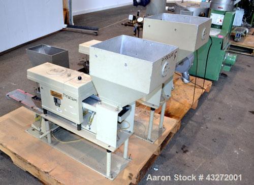 Used Twin Screw Pelletizing Line Consisting Of: (1) Berstorff 40mm twin screw extruder, model ZE40/40A, serial# EO6313/58. Co-Rotating Screw Design. Approximate 40 to 1 L/D ratio. 8 barrel sections, ...