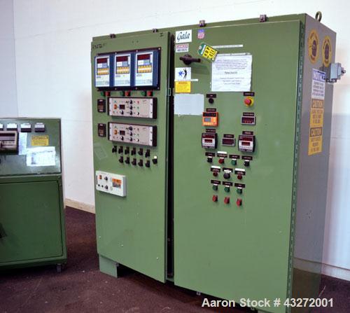 Used Twin Screw Pelletizing Line Consisting Of: (1) Berstorff 40mm twin screw extruder, model ZE40/40A, serial# EO6313/58. Co-Rotating Screw Design. Approximate 40 to 1 L/D ratio. 8 barrel sections, ...