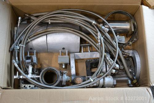 Used Twin Screw Pelletizing Line Consisting Of: (1) Berstorff 40mm twin screw extruder, model ZE40/40A, serial# EO6313/58. Co-Rotating Screw Design. Approximate 40 to 1 L/D ratio. 8 barrel sections, ...