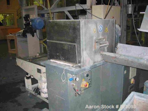USED: Comac extrusion line. (1) Feeding system Matcon or Anag containers, servo lift Matcon (hydraulic lifting and positioning system), with 55 gallon (210 liter) Matcon buffer, screw feeder. (1) Com...