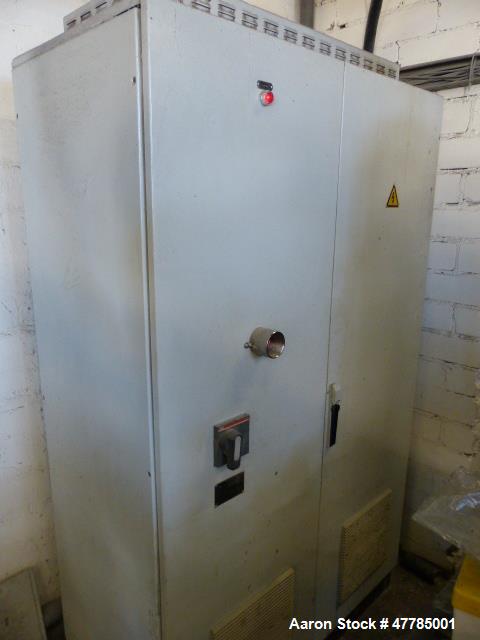 Used Twin Screw Pelletizing Line to include: Coperion STS 65 twin screw extruder, Busch Cobra NC 0250 A vacuum pump, built 1999, Brabender FW80/5 plus 200 volumetric feeder, built 2012, Kreyenborg sc...