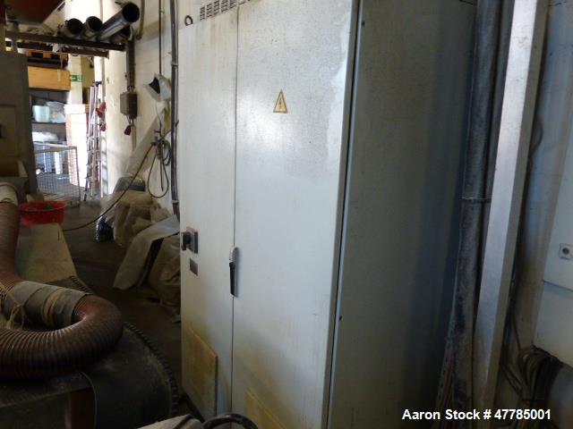 Used Twin Screw Pelletizing Line to include: Coperion STS 65 twin screw extruder, Busch Cobra NC 0250 A vacuum pump, built 1999, Brabender FW80/5 plus 200 volumetric feeder, built 2012, Kreyenborg sc...