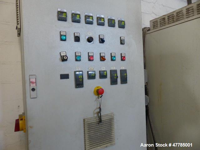 Used Twin Screw Pelletizing Line to include: Coperion STS 65 twin screw extruder, Busch Cobra NC 0250 A vacuum pump, built 1999, Brabender FW80/5 plus 200 volumetric feeder, built 2012, Kreyenborg sc...