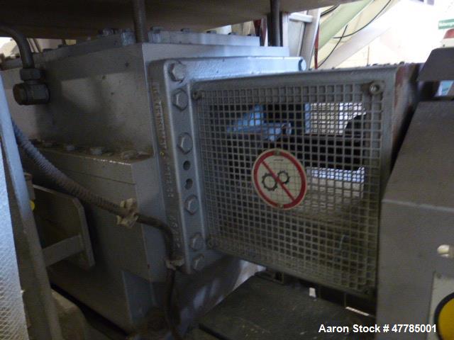 Used Twin Screw Pelletizing Line to include: Coperion STS 65 twin screw extruder, Busch Cobra NC 0250 A vacuum pump, built 1999, Brabender FW80/5 plus 200 volumetric feeder, built 2012, Kreyenborg sc...