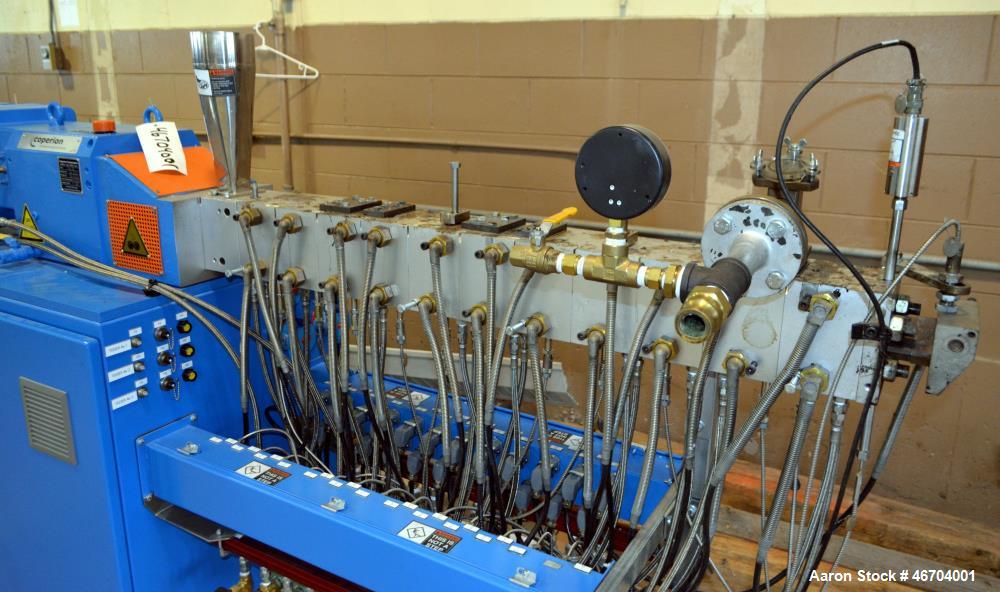 Used Coperion 25.5mm Co-Rotating Twin Screw MFG 2010 Pelletizing Line