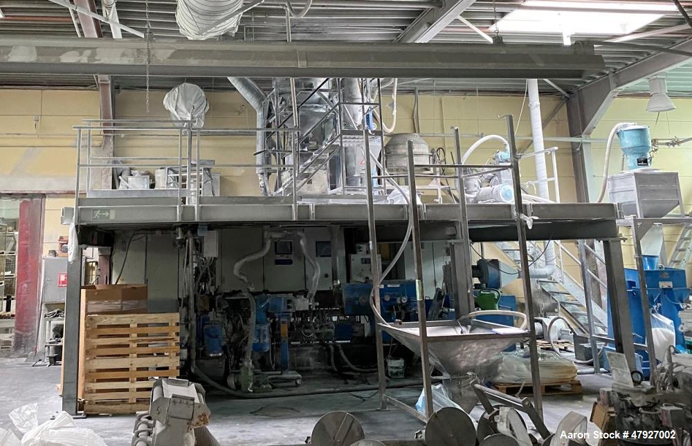 Used Coperion Werner & Pfleiderer Twin Screw Pelletizing Line