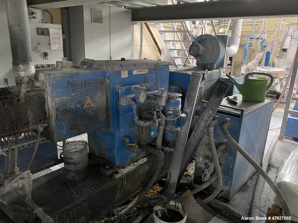 Used Coperion Werner & Pfleiderer Twin Screw Pelletizing Line