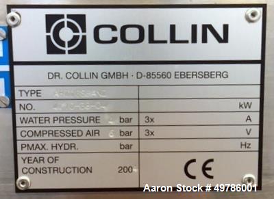 Used- Dr. Collin Twin Screw Pelletizing Line