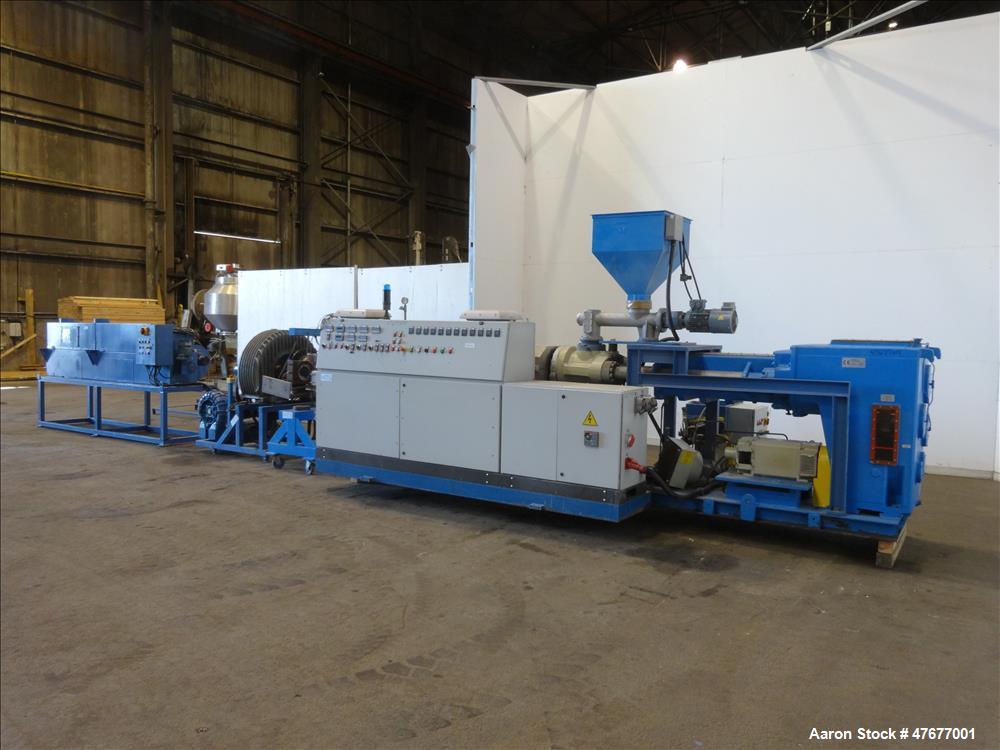 Used Krauss Maffei K.M. 120 mm Twin Screw Extruder