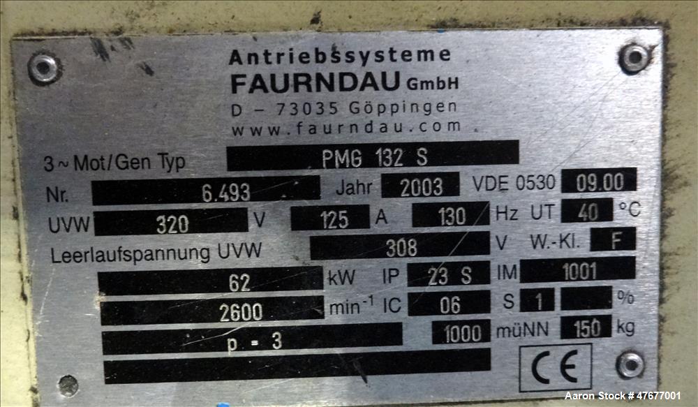 Used Krauss Maffei K.M. 120 mm Twin Screw Extruder
