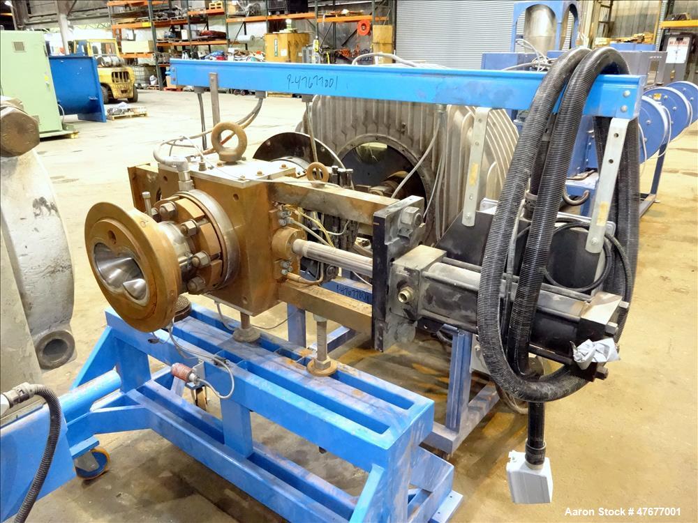 Used Krauss Maffei K.M. 120 mm Twin Screw Extruder
