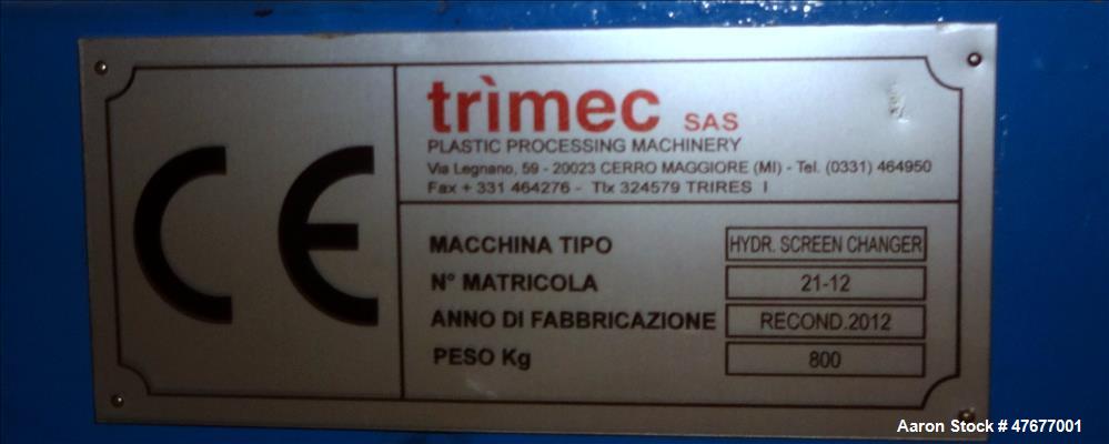 Used Krauss Maffei K.M. 120 mm Twin Screw Extruder