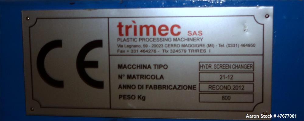 Used- Krauss Maffei K.M. 120 mm Twin Screw Extruder