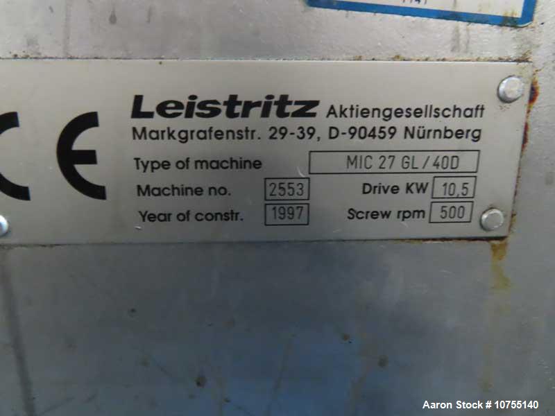 Used-27mm 40:1 Leistritz model Micro 27 40GL/40D twin screw extruder with co-rot