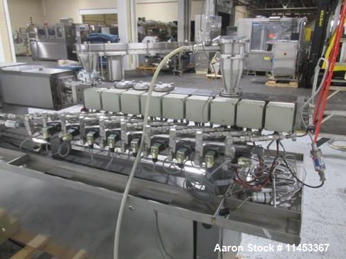 Used- Leistritz Twin Screw Pelletizing Line, Model Micro27-GGC-40D