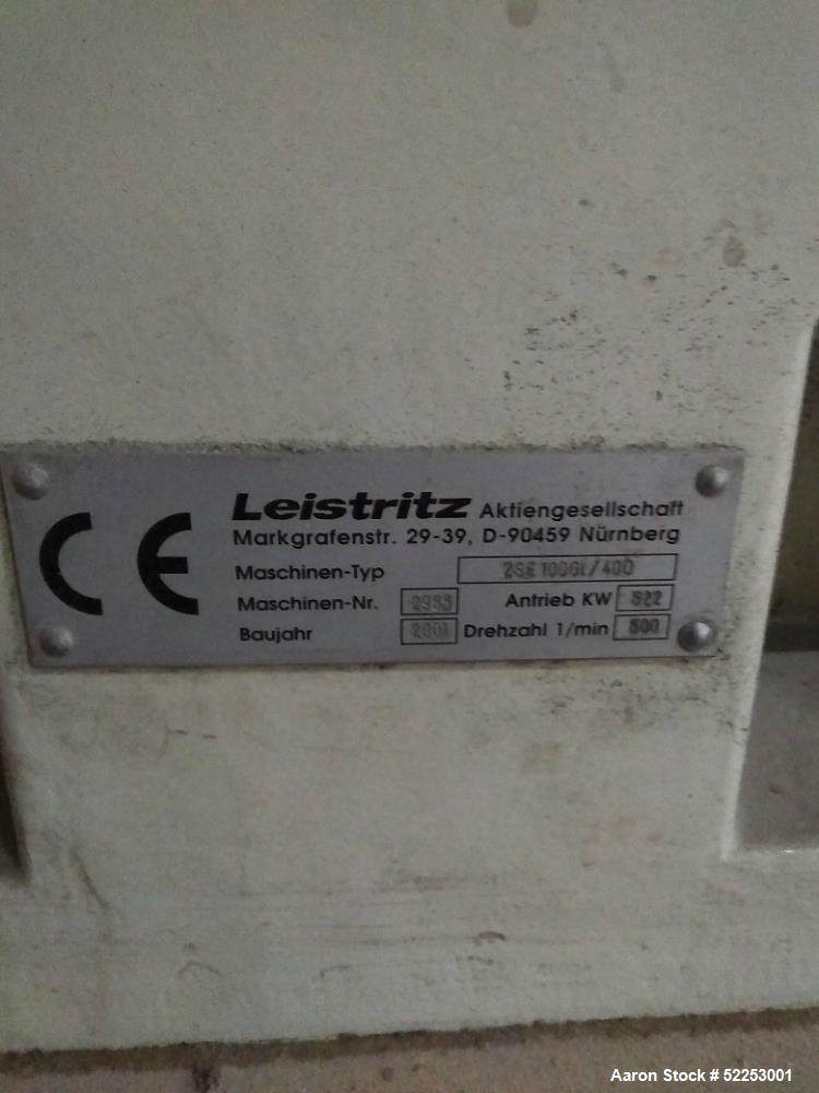 Used Leistritz Twin Screw Pelletizing System