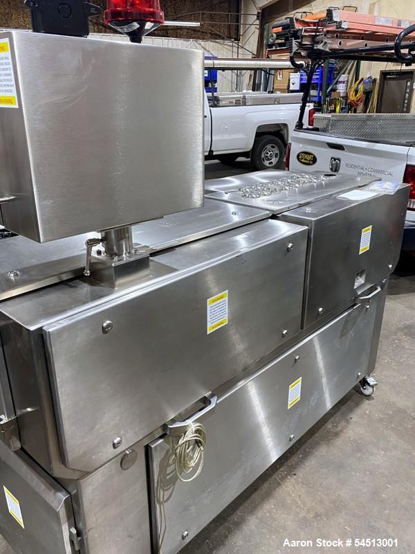 Used Leistritz Twin Screw Co-Rotating Extrusion Line consisting of: (1) Leistritz Tyoe ZSE18HPe-PH-40D Extruder, (2) 18 mm screws, approximately 40 to 1 L/D ratio, 1200 rpm maximum screw rotation, 8 ...