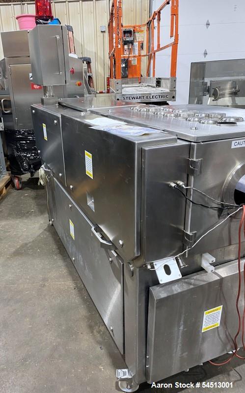 Used Leistritz Twin Screw Co-Rotating Extrusion Line consisting of: (1) Leistritz Tyoe ZSE18HPe-PH-40D Extruder, (2) 18 mm screws, approximately 40 to 1 L/D ratio, 1200 rpm maximum screw rotation, 8 ...