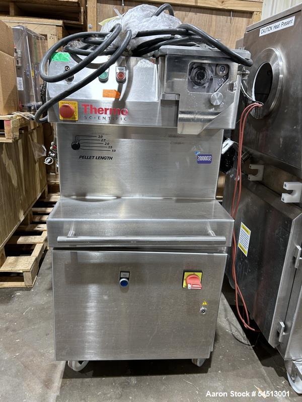 Used Leistritz Twin Screw Co-Rotating Extrusion Line consisting of: (1) Leistritz Tyoe ZSE18HPe-PH-40D Extruder, (2) 18 mm screws, approximately 40 to 1 L/D ratio, 1200 rpm maximum screw rotation, 8 ...