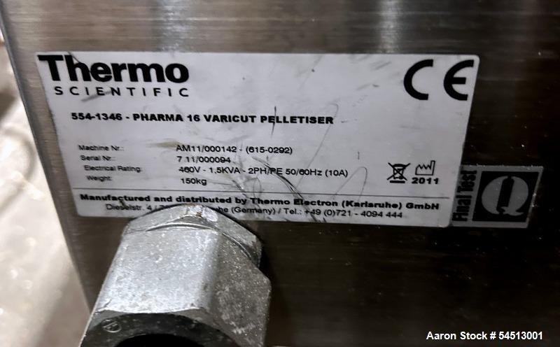 Used Leistritz Twin Screw Co-Rotating Extrusion Line consisting of: (1) Leistritz Tyoe ZSE18HPe-PH-40D Extruder, (2) 18 mm screws, approximately 40 to 1 L/D ratio, 1200 rpm maximum screw rotation, 8 ...