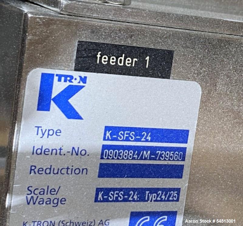 Used Leistritz Twin Screw Co-Rotating Extrusion Line consisting of: (1) Leistritz Tyoe ZSE18HPe-PH-40D Extruder, (2) 18 mm screws, approximately 40 to 1 L/D ratio, 1200 rpm maximum screw rotation, 8 ...
