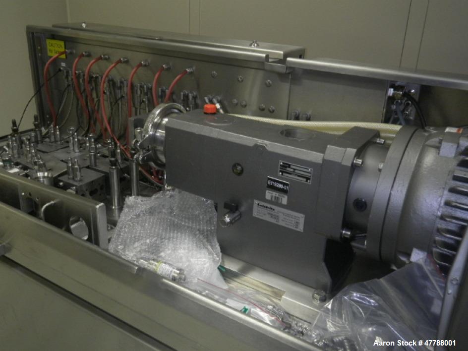 Used Leistritz Twin Screw Pelletizing Lab Line, Model 18mm 9- Zone Hot Melt Extruder System, sn# 3851 with 15 HP Main Drive Motor to Include BPM model BT25 Pelletizer, sn# BT25-0907, K-Tron Soder mod...