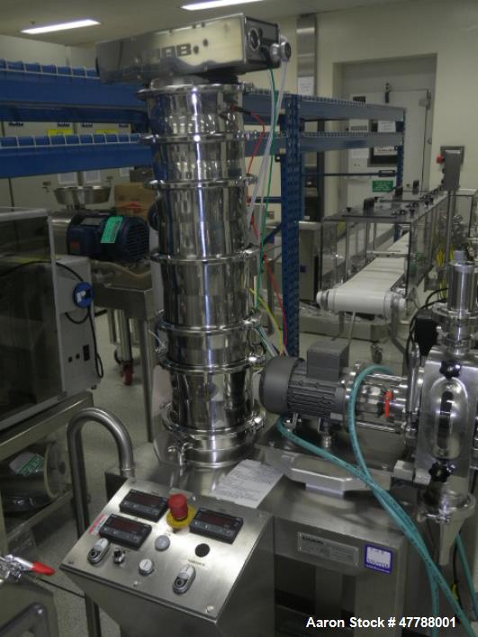 Used Leistritz Twin Screw Pelletizing Lab Line, Model 18mm 9- Zone Hot Melt Extruder System, sn# 3851 with 15 HP Main Drive Motor to Include BPM model BT25 Pelletizer, sn# BT25-0907, K-Tron Soder mod...