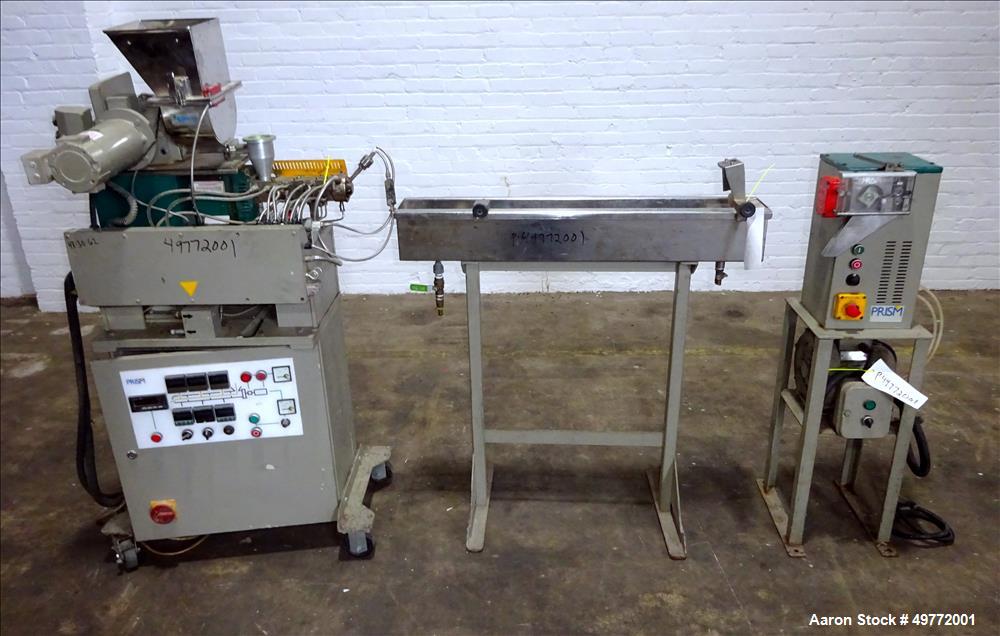 Used Prism Twin Screw Co-Rotating Extrusion Pelletizing Line
