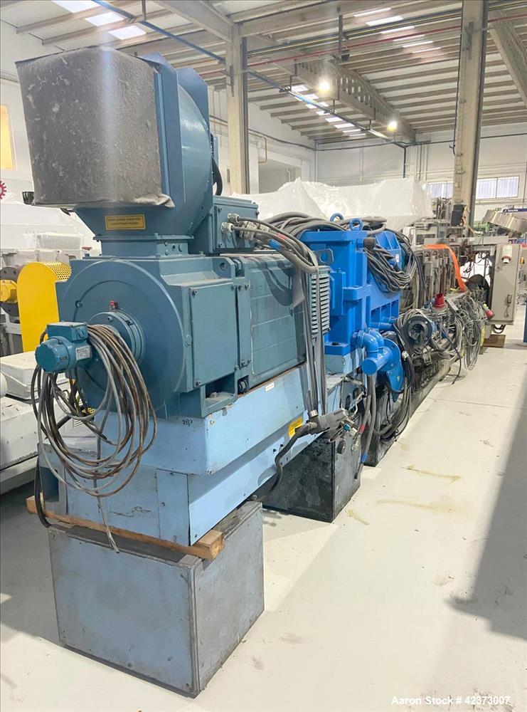 Used Theysohn TSK 090 Twin Screw Co-Rotating Compounding Line – 90 mm, 36 L/D, 500 kg/hr, Underwater Pelletizer