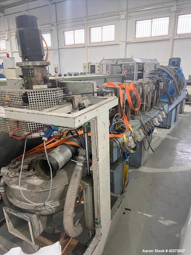 Used Theysohn TSK 090 Twin Screw Co-Rotating Compounding Line – 90 mm, 36 L/D, 500 kg/hr, Underwater Pelletizer
