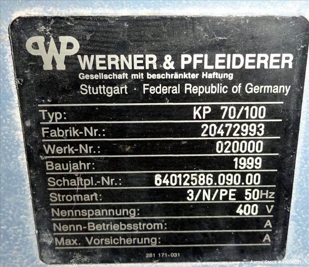 Used Krupp-Werner & Pfleiderer Twin Screw PVC Compounding Line.