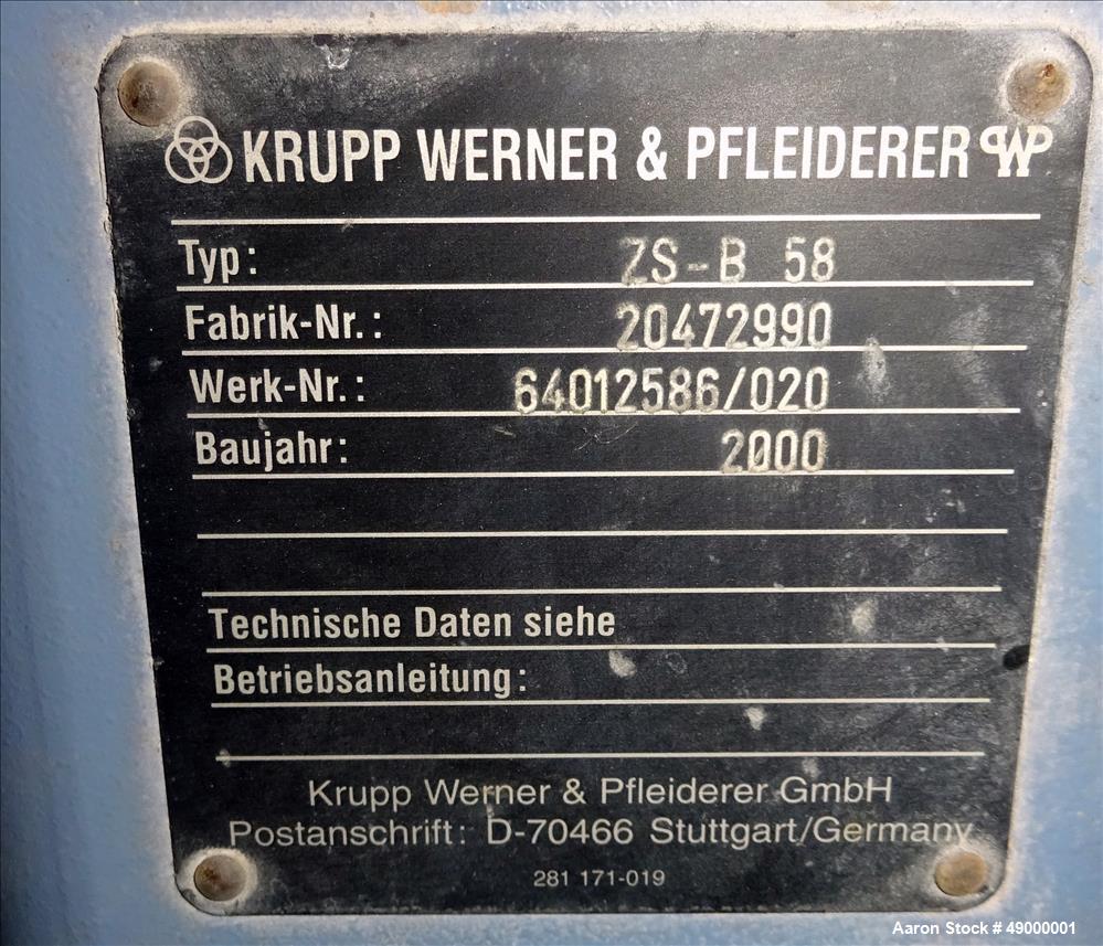 Used Krupp-Werner & Pfleiderer Twin Screw PVC Compounding Line.
