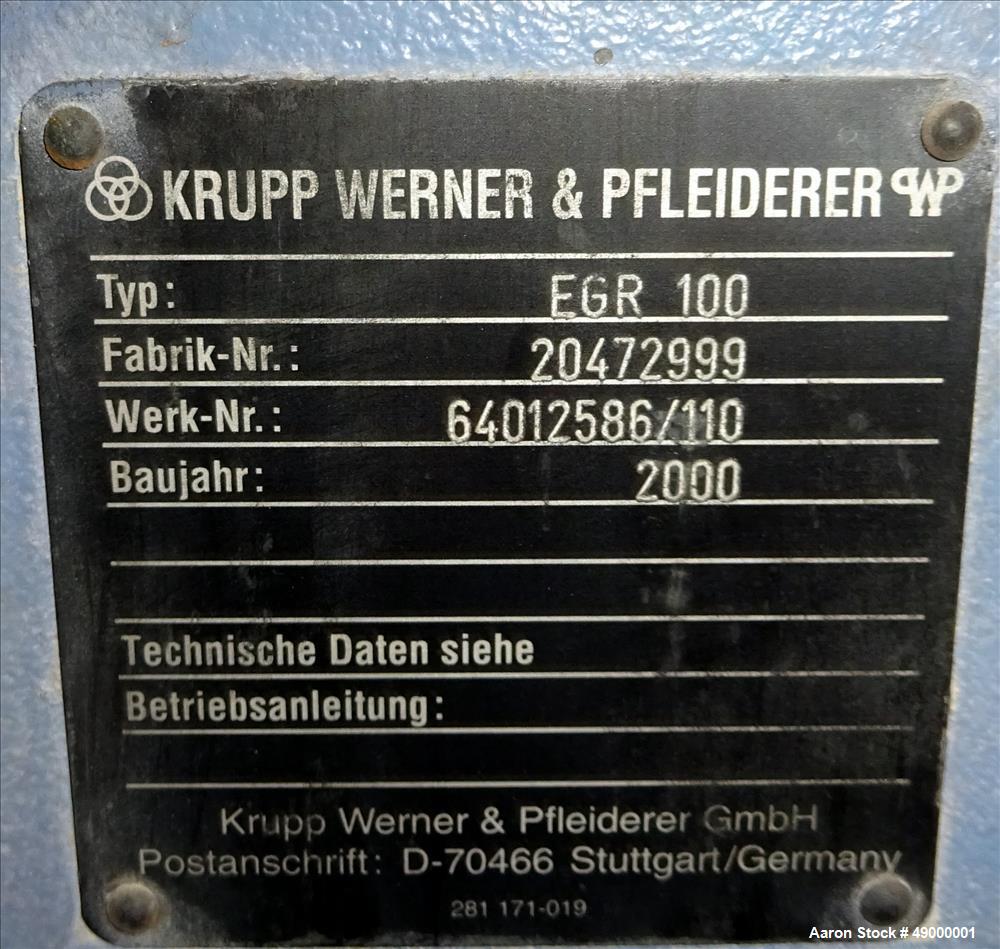 Used Krupp-Werner & Pfleiderer Twin Screw PVC Compounding Line.